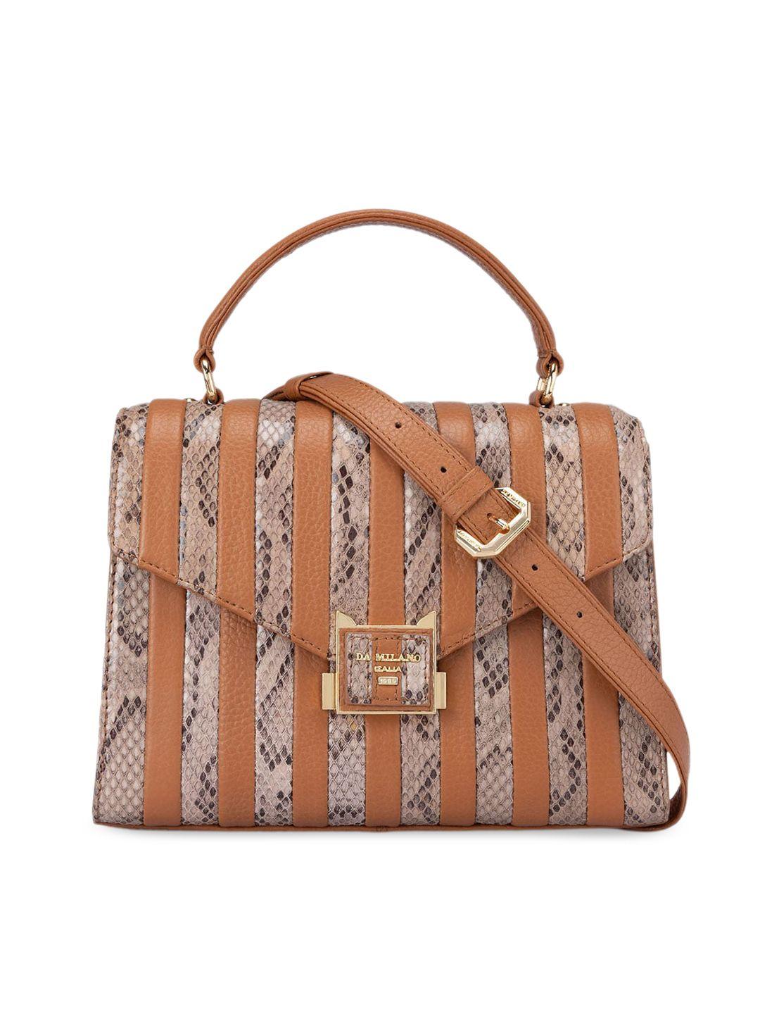 da milano self design leather structured satchel