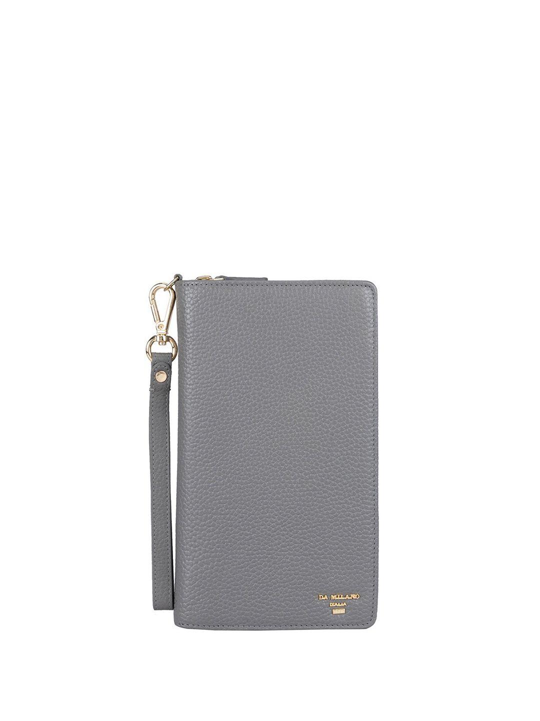 da milano textured genuine leather passport cover