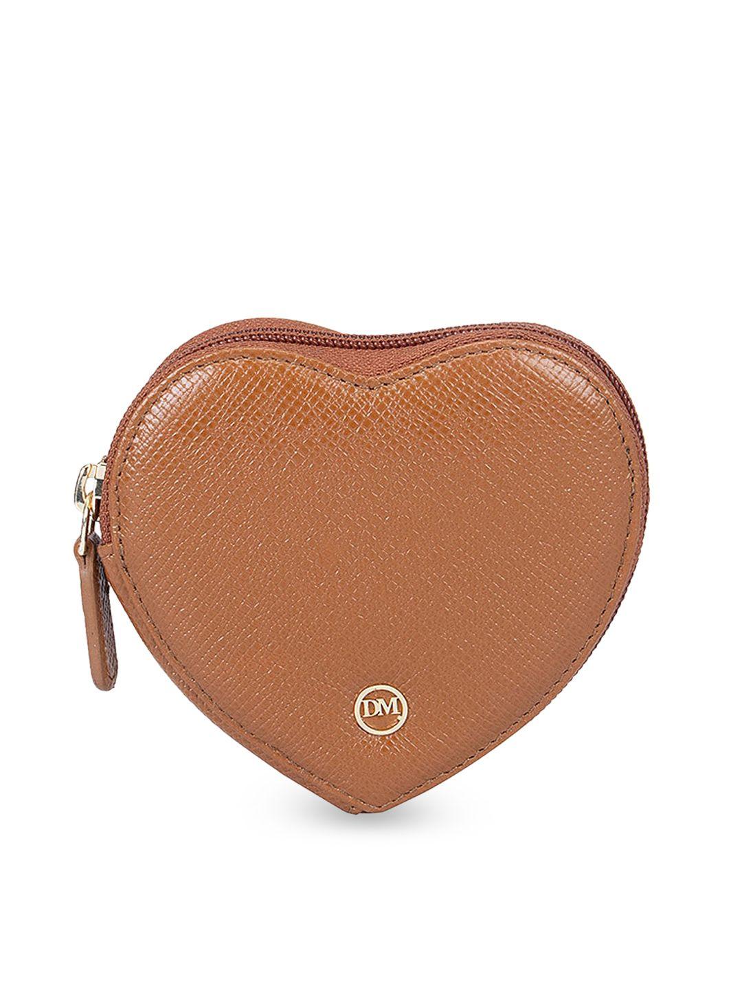 da milano textured heart shaped travel pouch