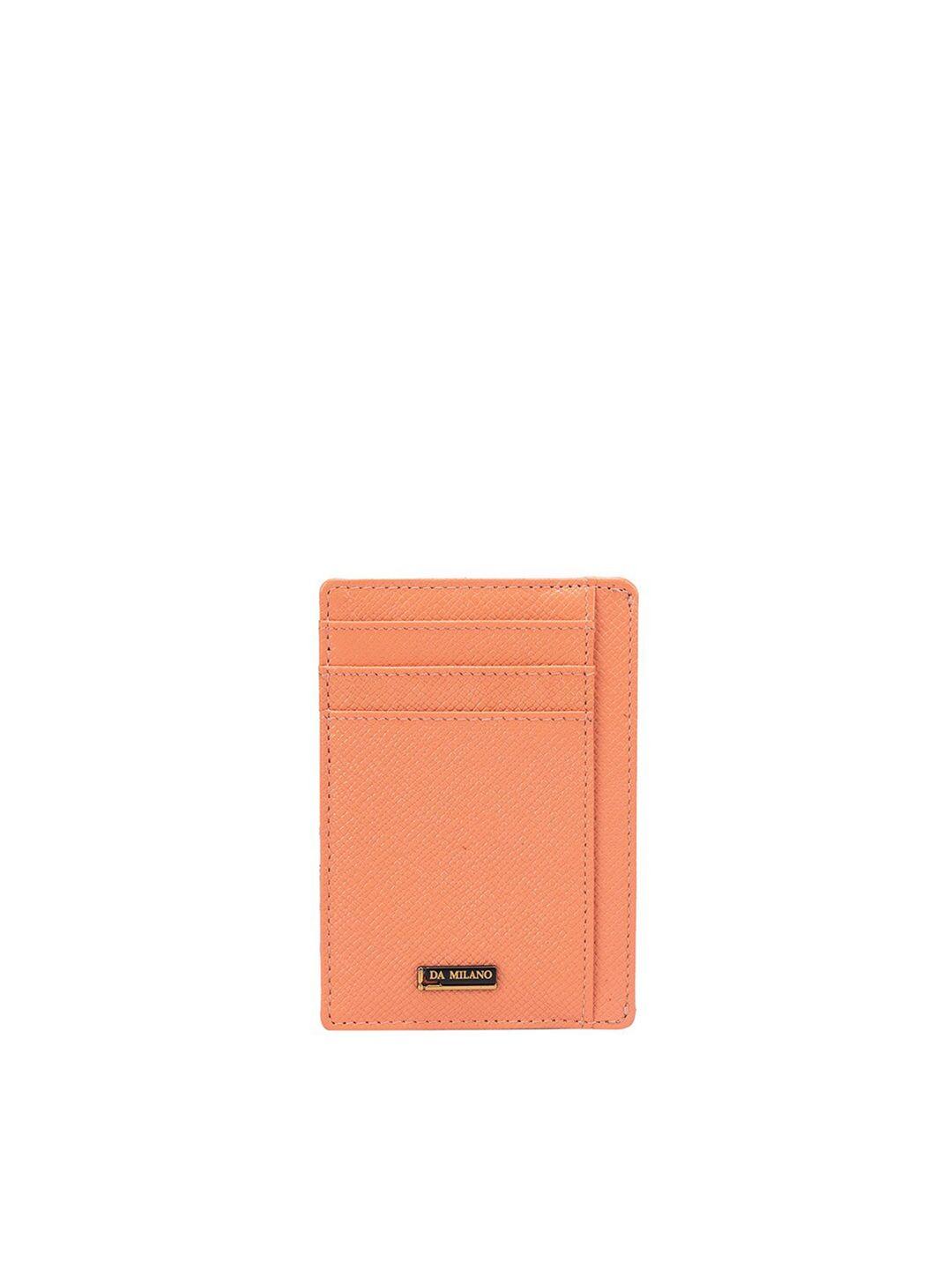 da milano textured leather card holder