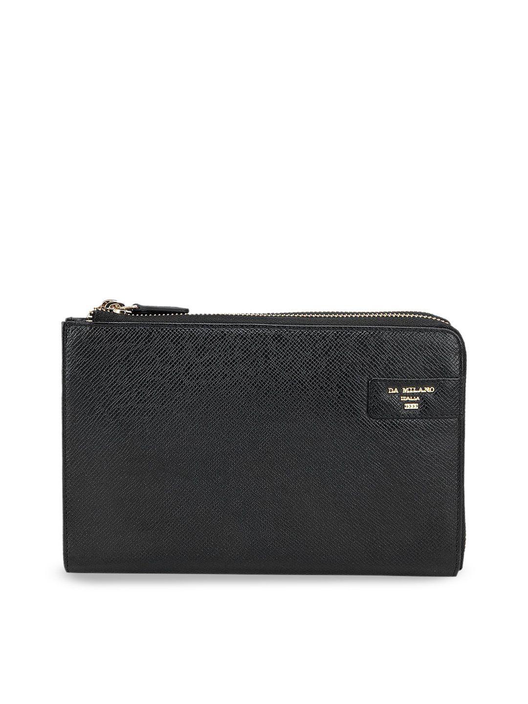 da milano textured leather clutch