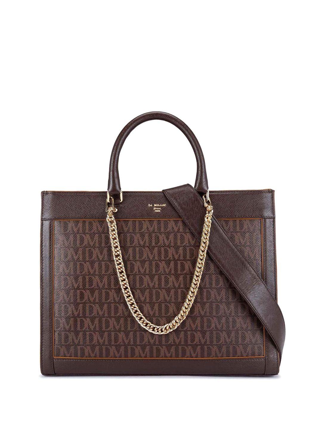 da milano textured leather structured handheld bag