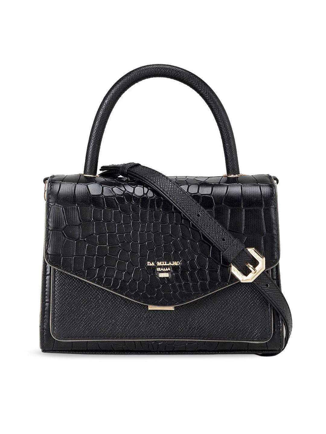 da milano textured leather structured satchel