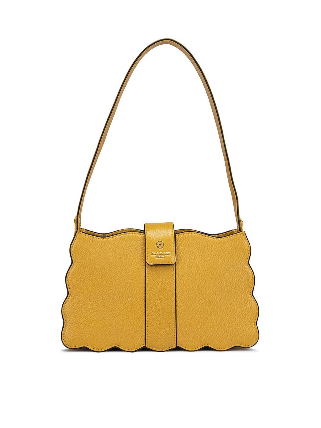 da milano textured leather structured shoulder bag