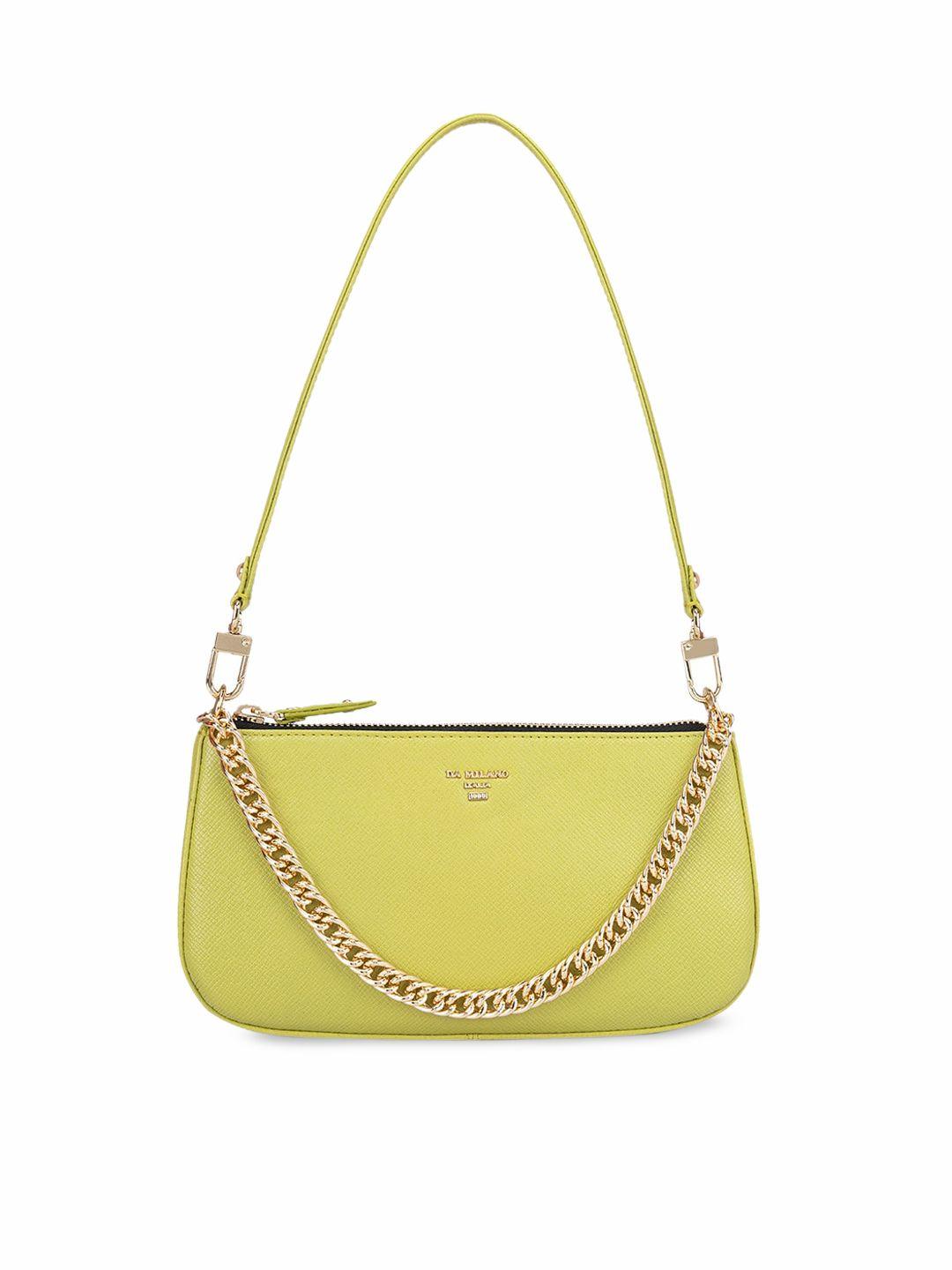 da milano textured leather structured shoulder bag