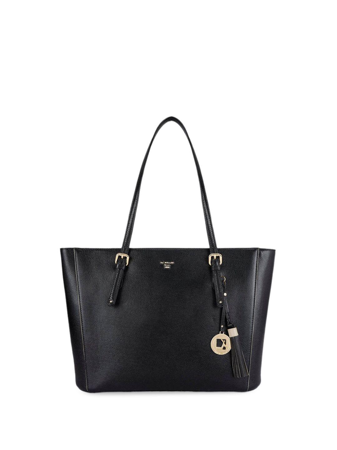 da milano textured leather structured shoulder bag