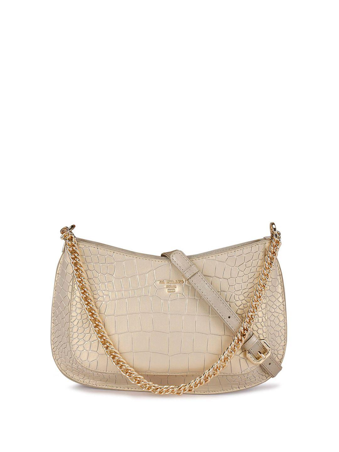 da milano textured leather structured sling bag