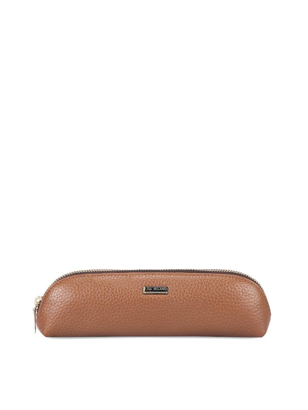 da milano textured leather travel pouch