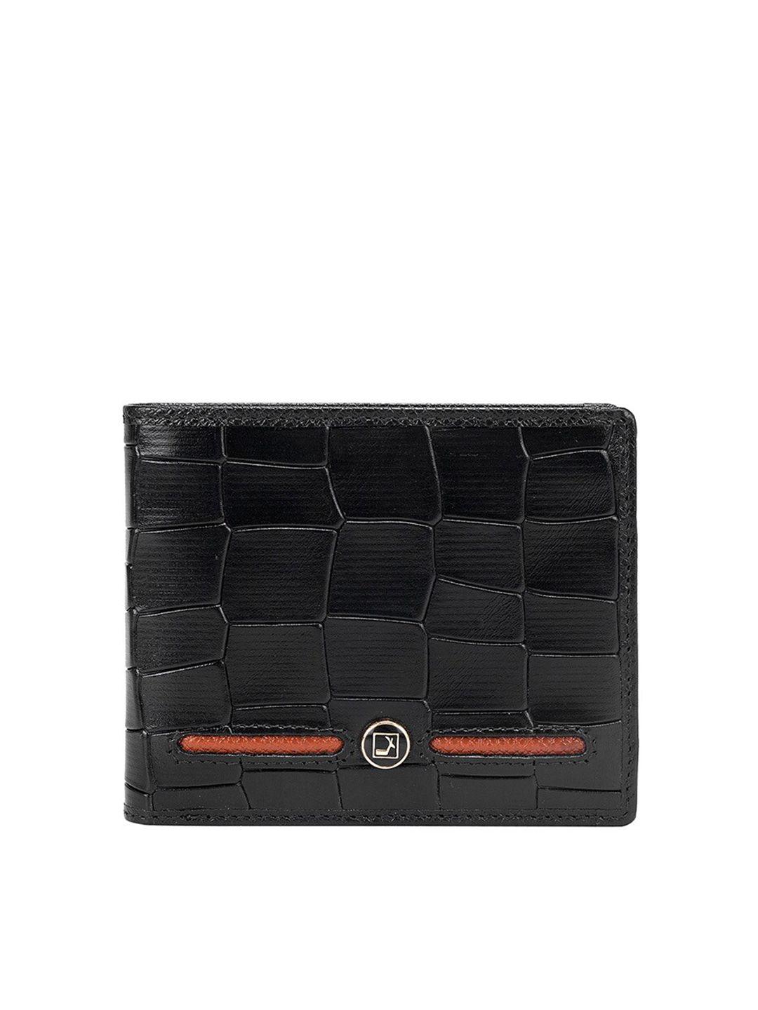 da milano textured leather two fold wallet