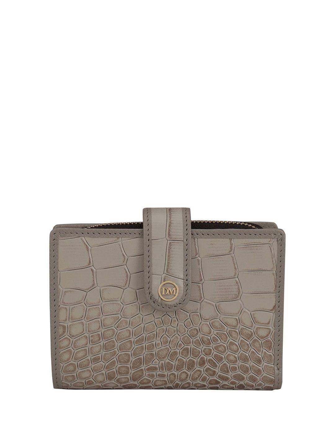 da milano textured leather two fold wallet