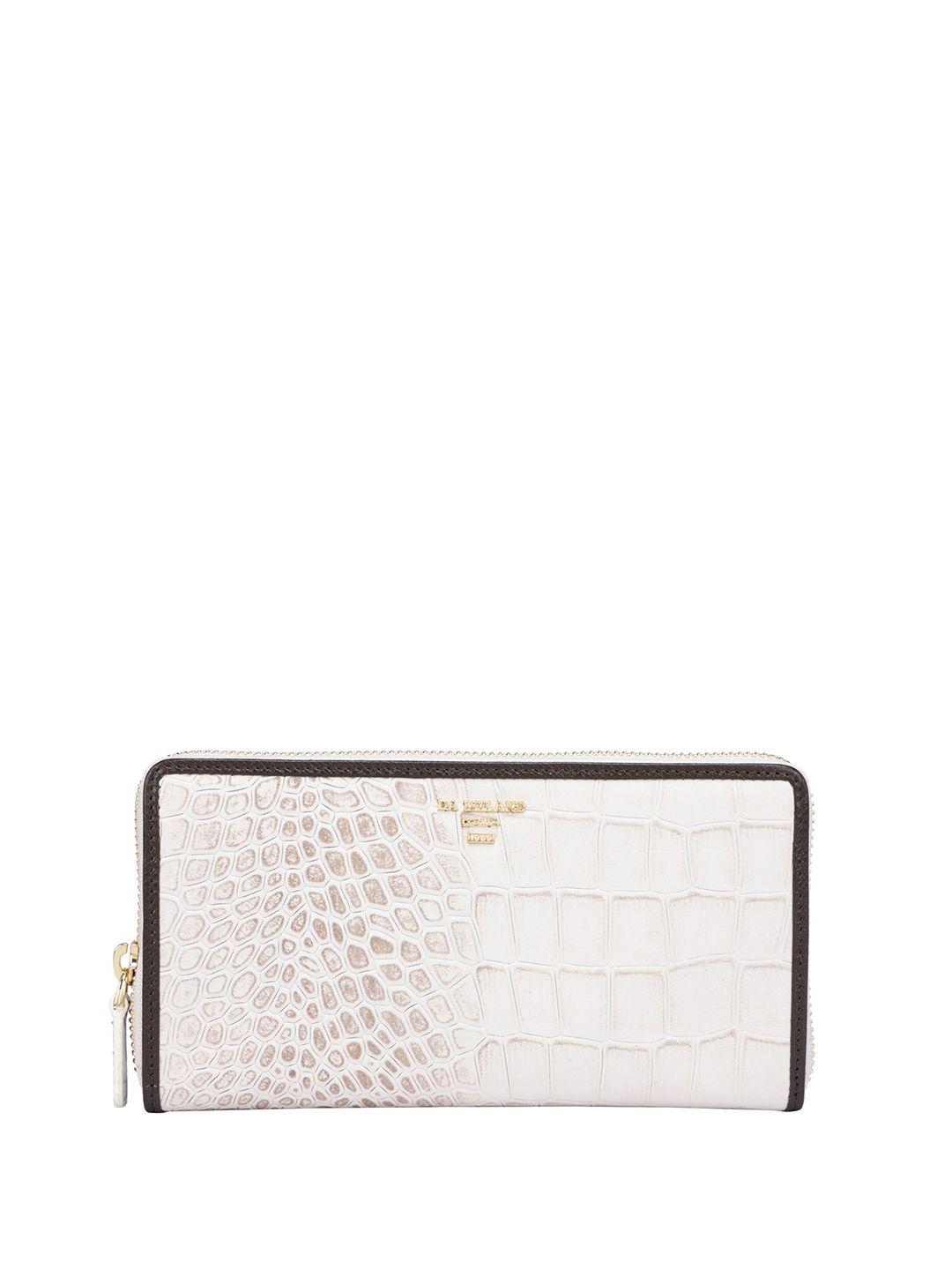 da milano textured leather zip around wallet