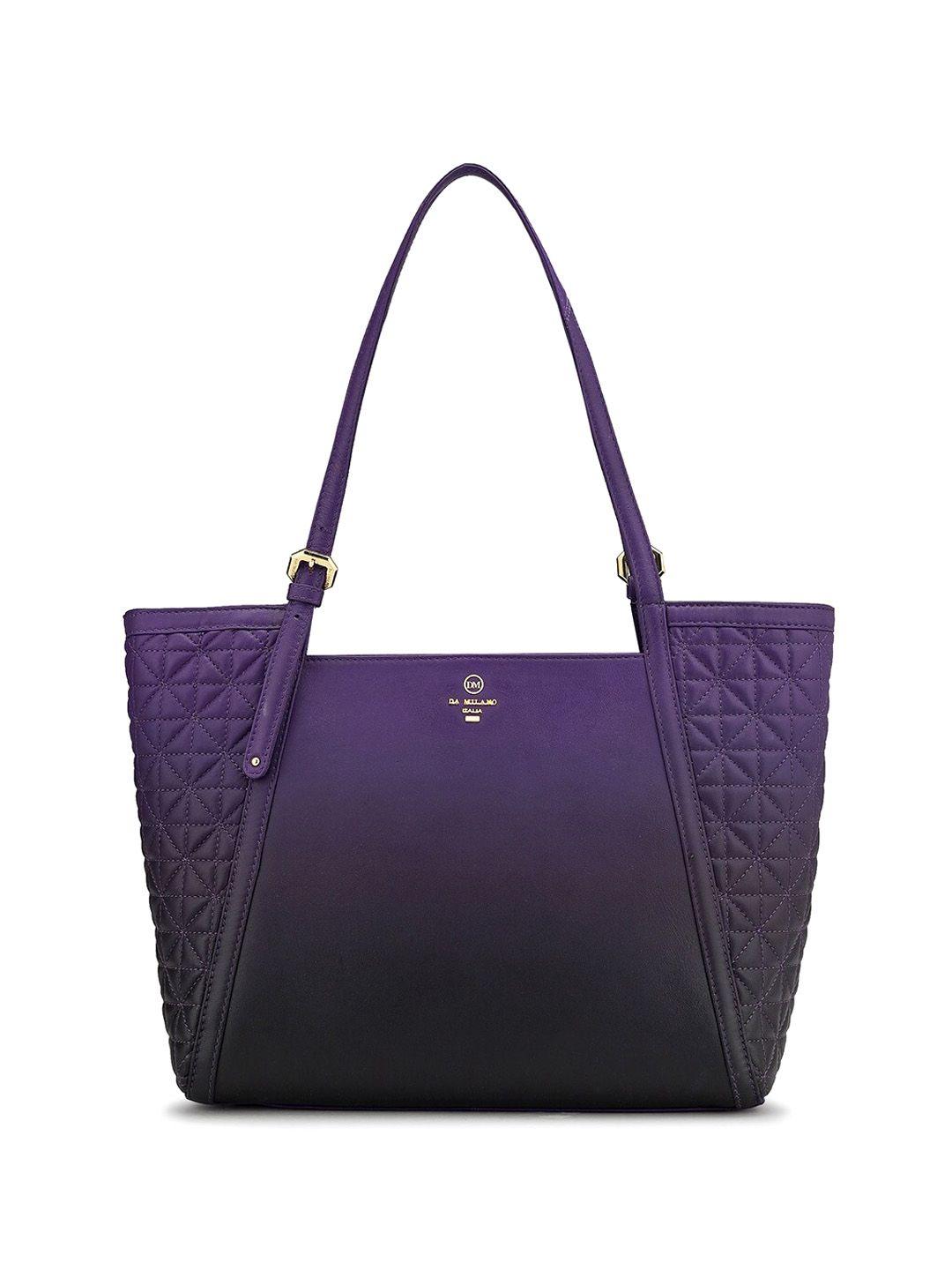 da milano textured quilted leather shoulder bag