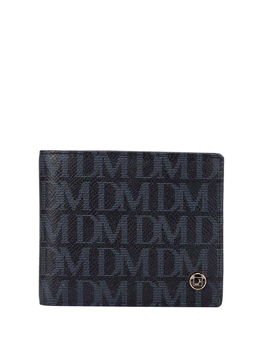 da milano typography printed leather two fold wallet