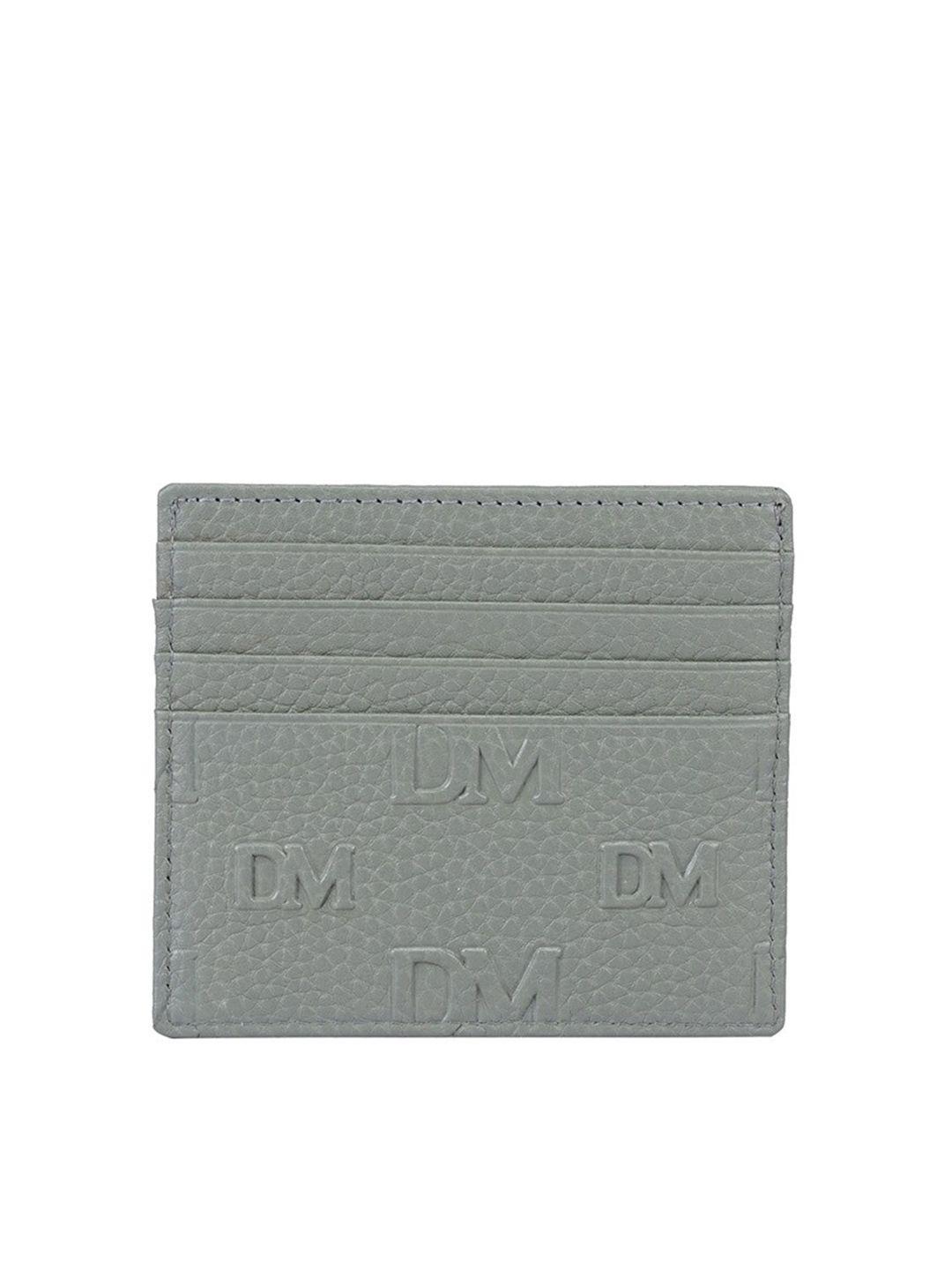 da milano typography textured leather card holder