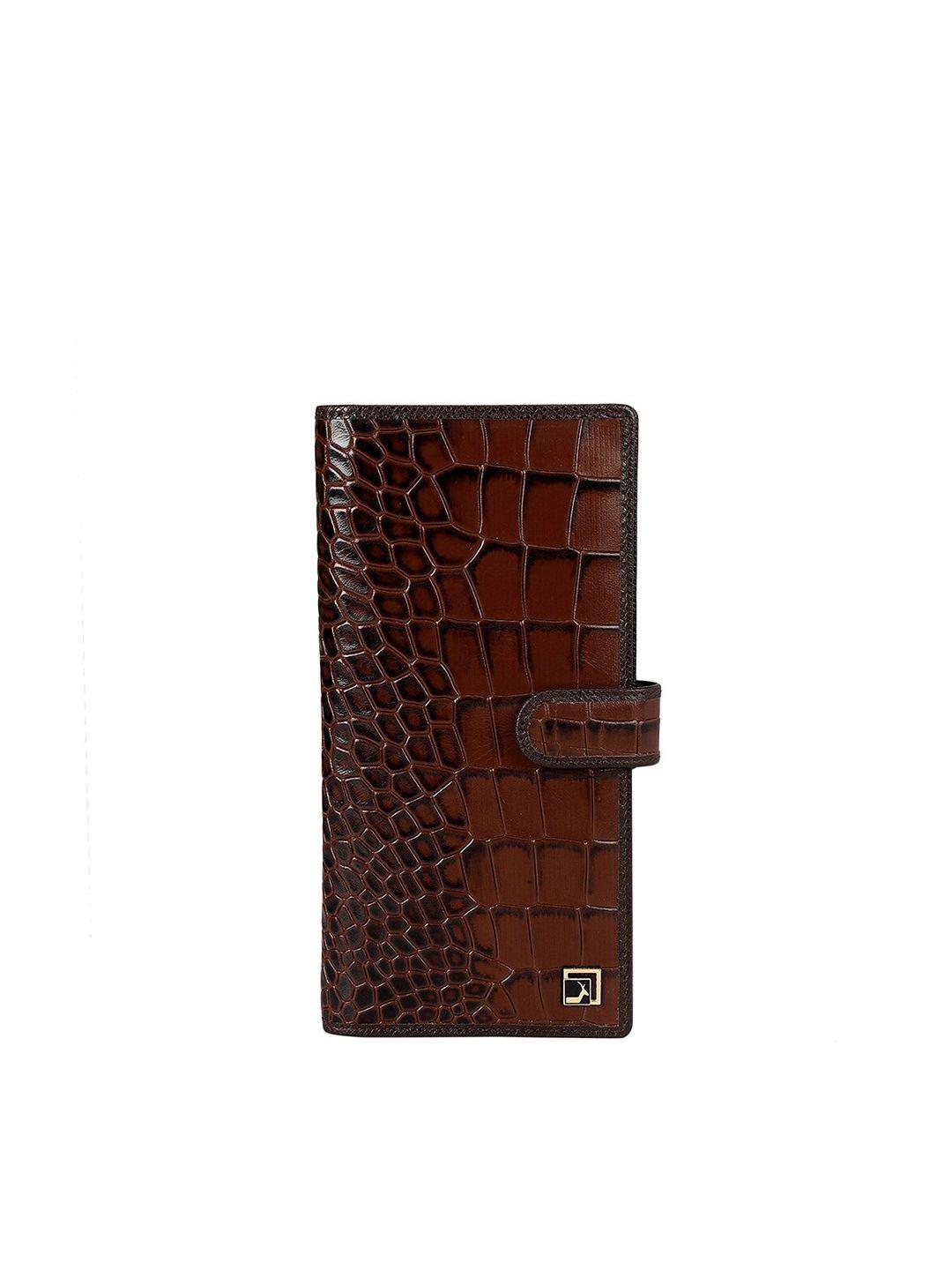 da milano unisex brand logo textured leather card holder