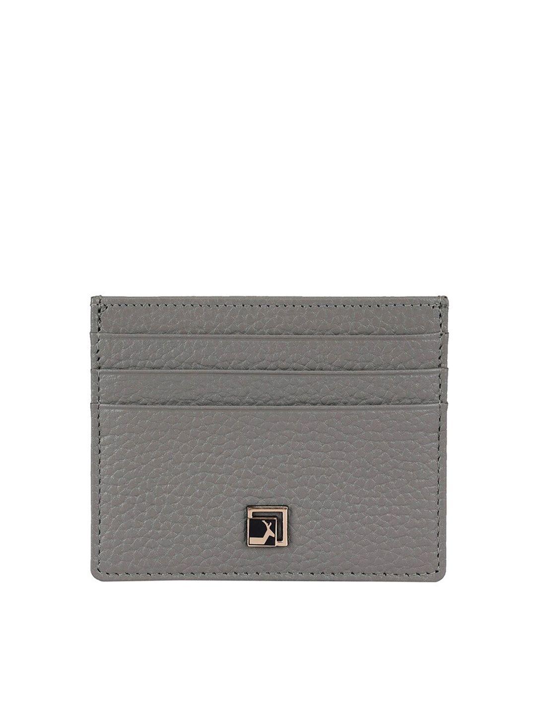 da milano unisex textured leather card holder