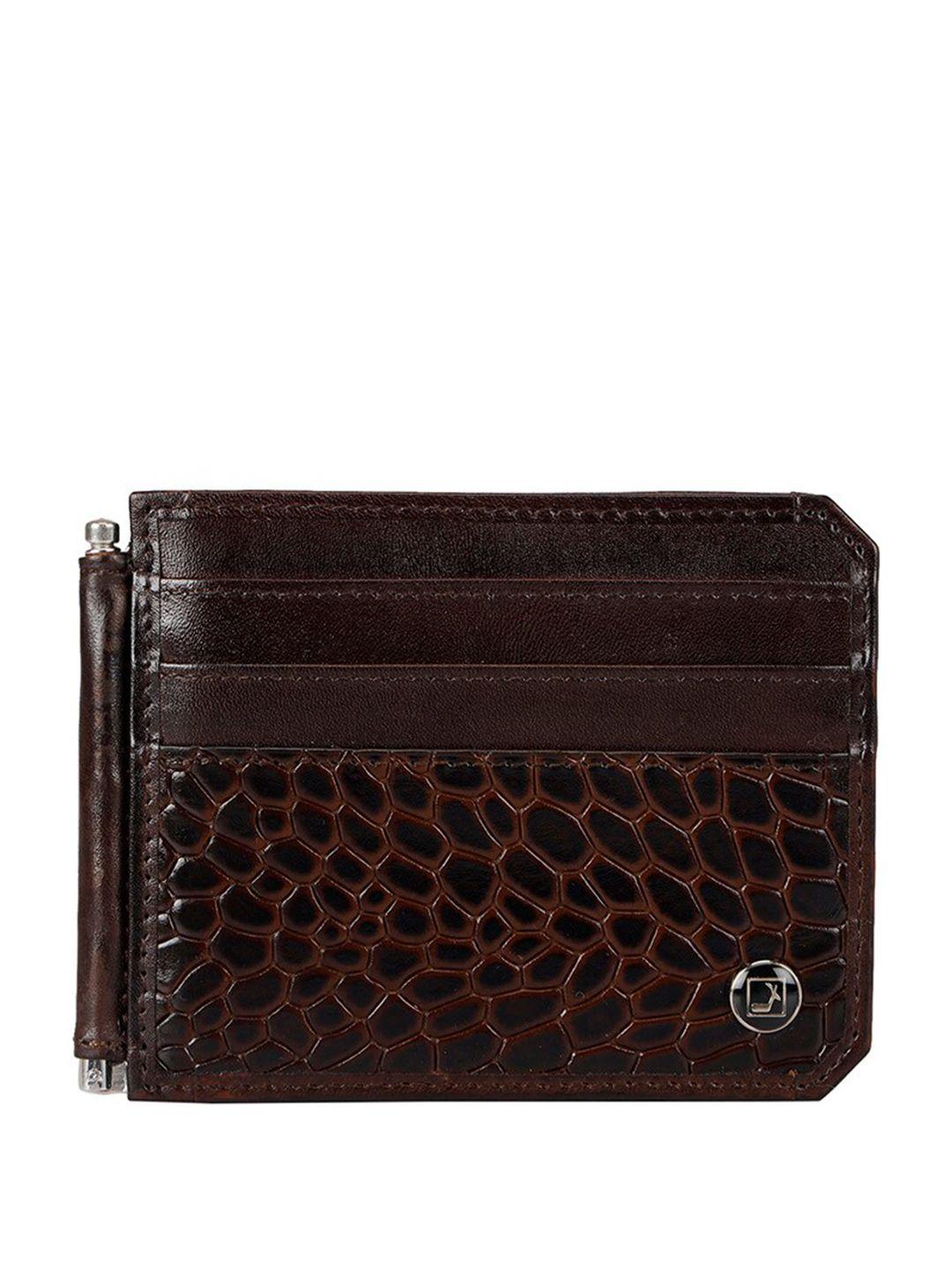 da milano unisex textured leather money clip