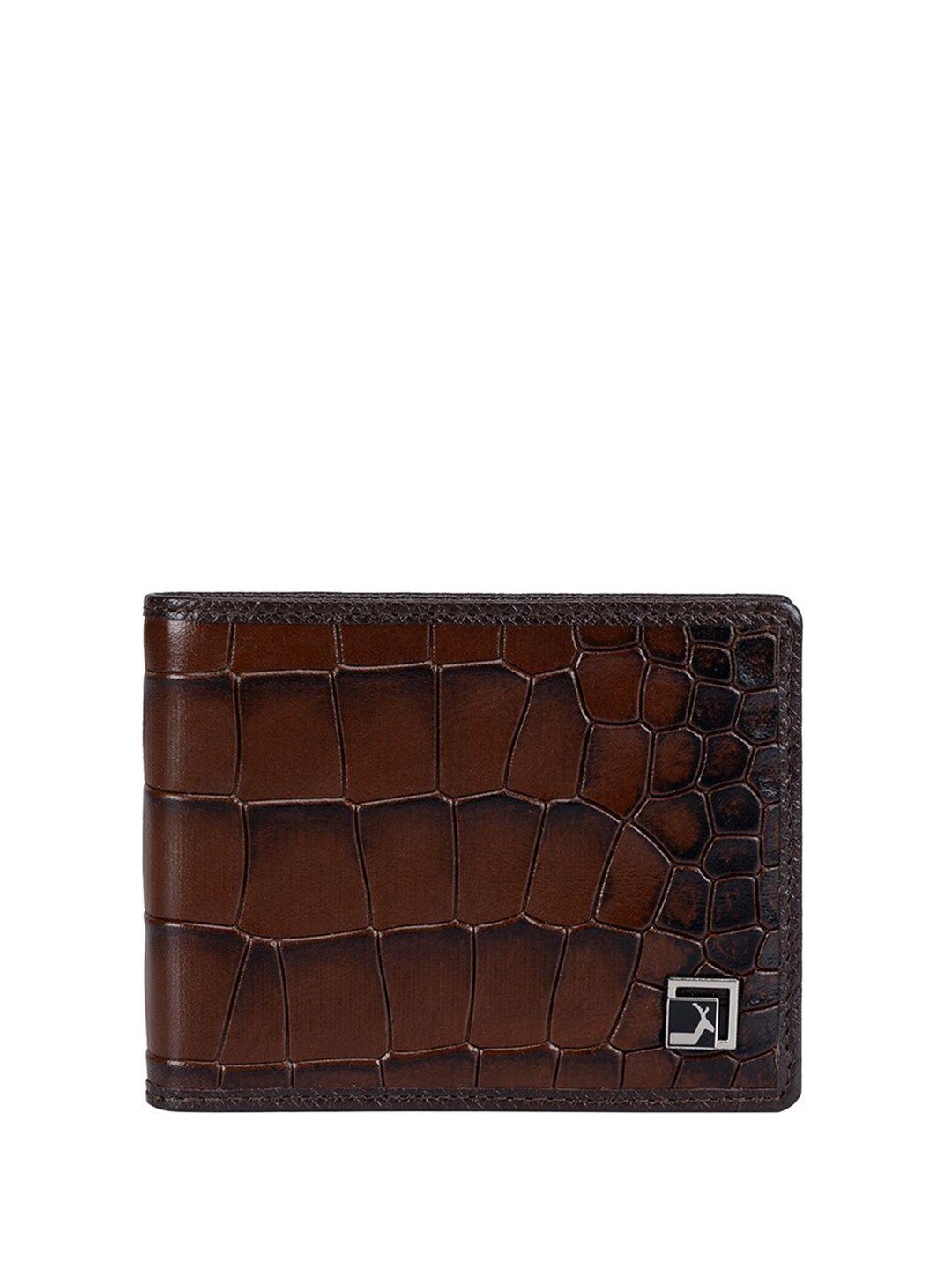 da milano unisex textured leather two fold wallet
