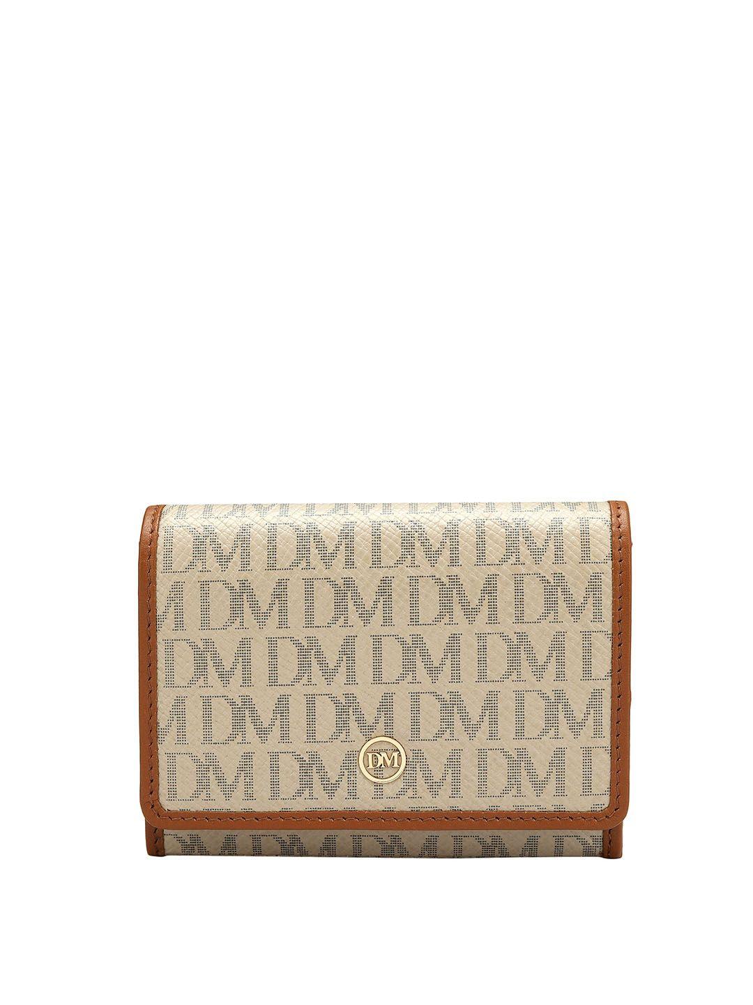 da milano unisex typography printed leather envelope wallet
