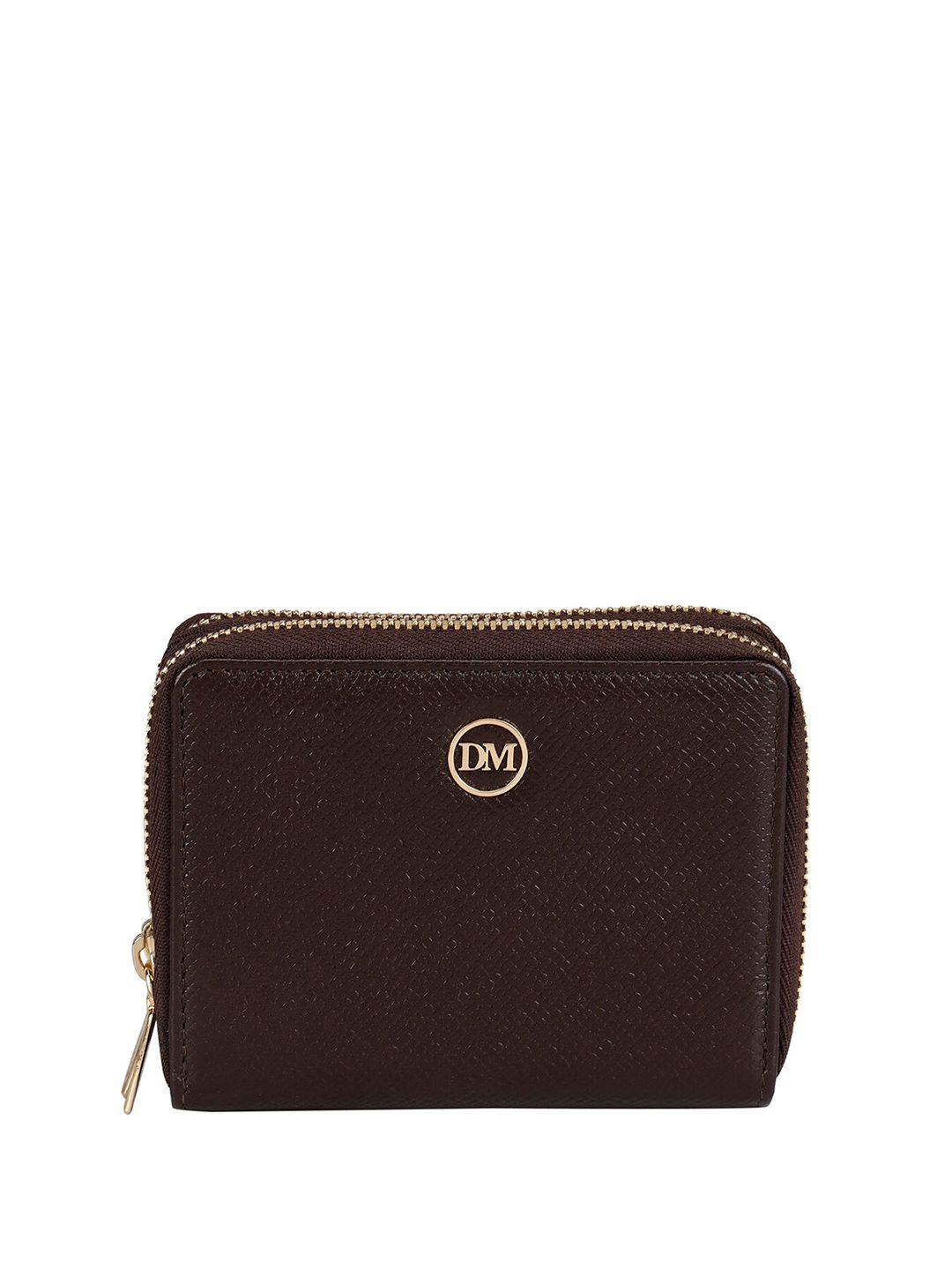 da milano women abstract textured leather zip around wallet