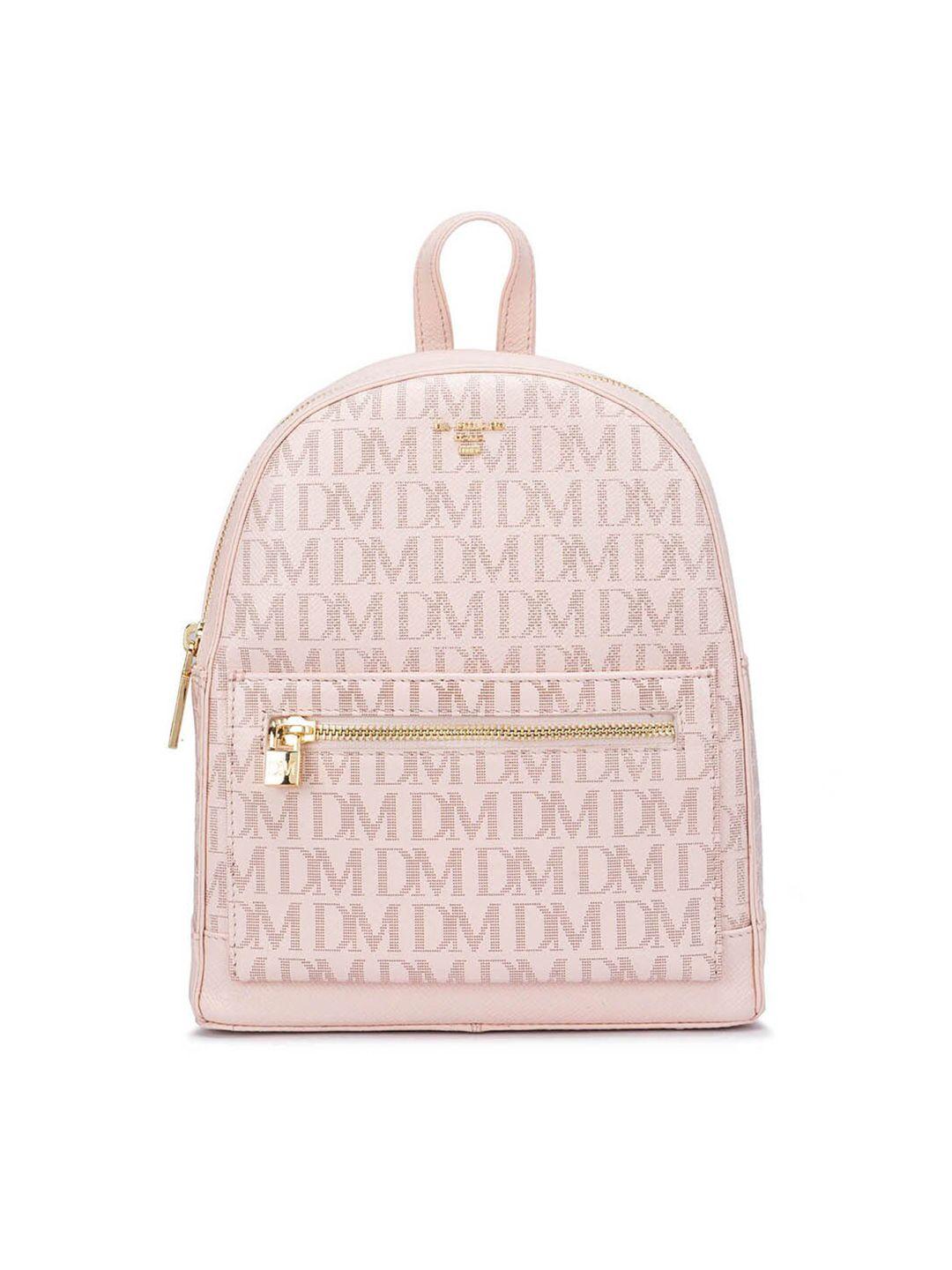 da milano women pink typography backpack