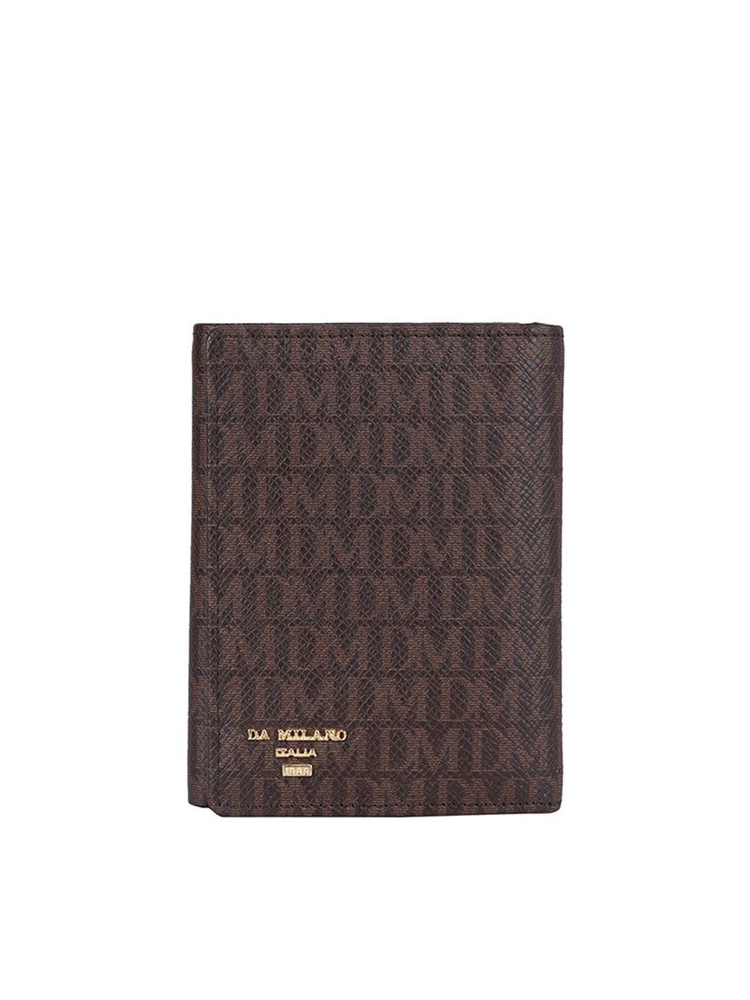 da milano women typography printed leather two fold wallet