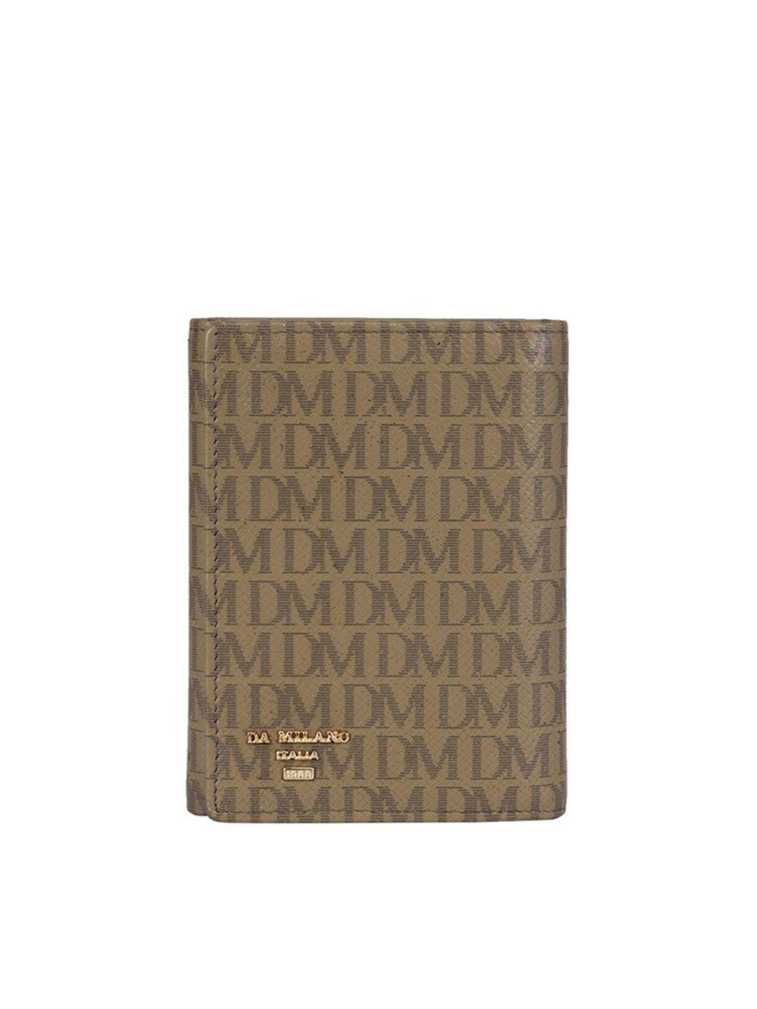 da milano women typography printed leather two fold wallet
