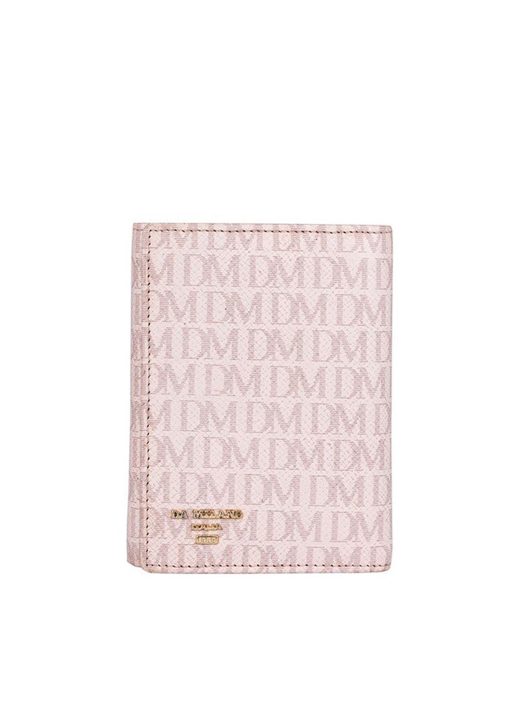 da milano women typography printed leather two fold wallet