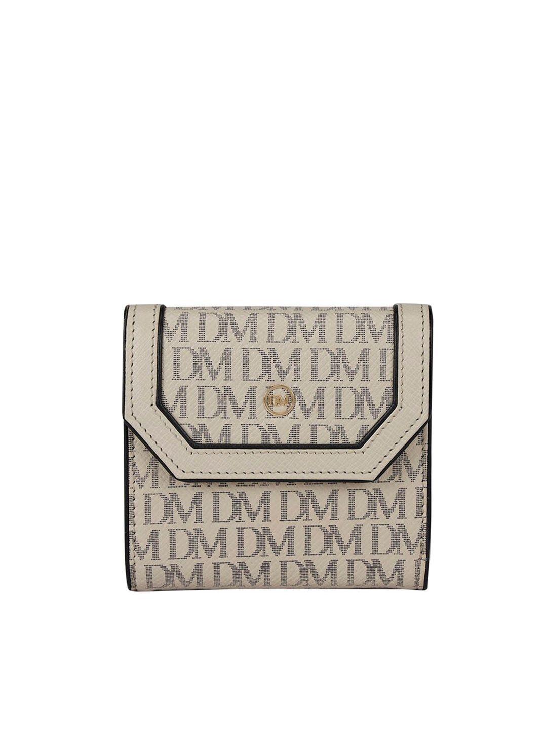 da milano women typography printed leather two fold wallet