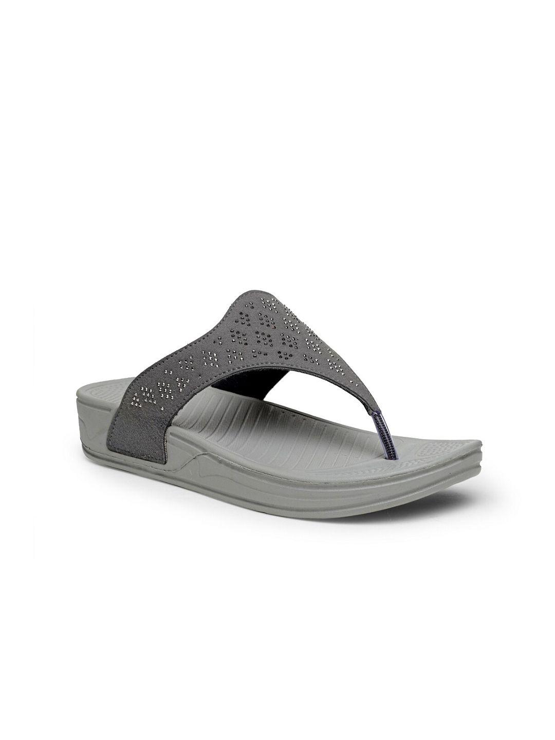 da naturo italy women grey rubber thong flip-flops