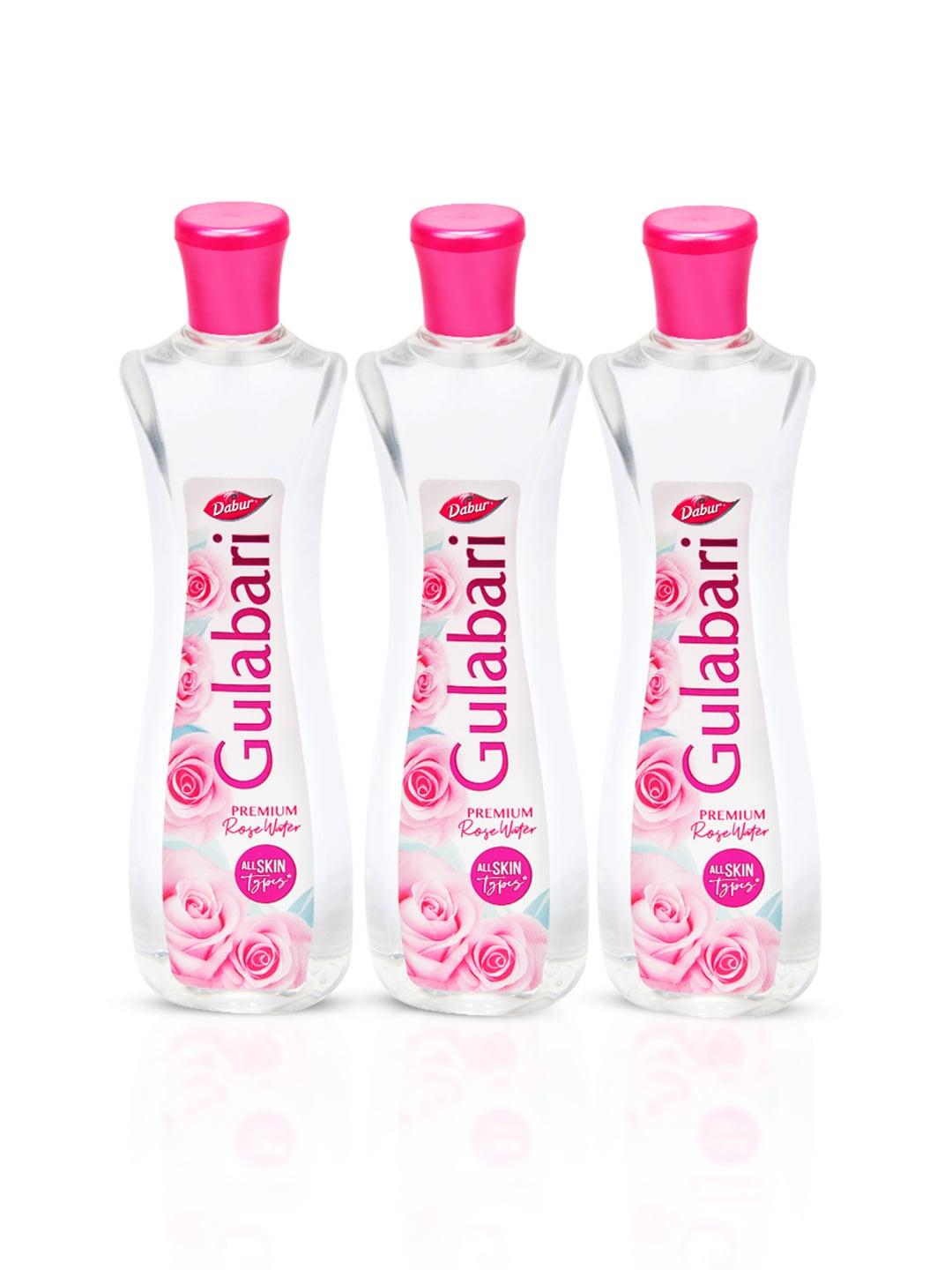 dabur set of 3 gulabari premium rose water for hydrated & moisturised skin - 250ml each