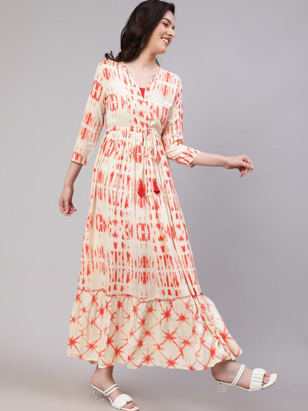 daevish abstract printed maxi dress