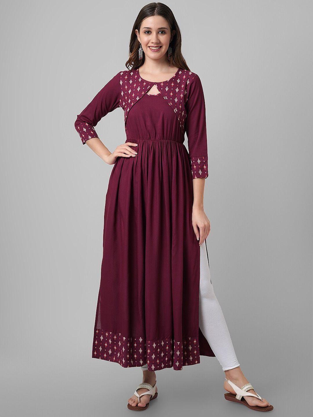 daevish ethnic motifs printed work a-line kurta