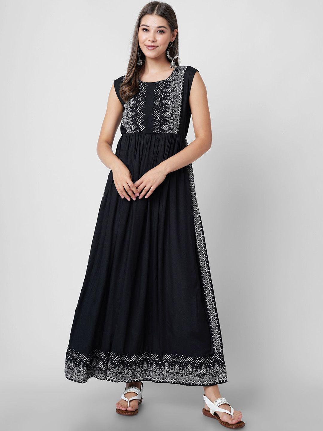 daevish ethnic printed high slit kurta