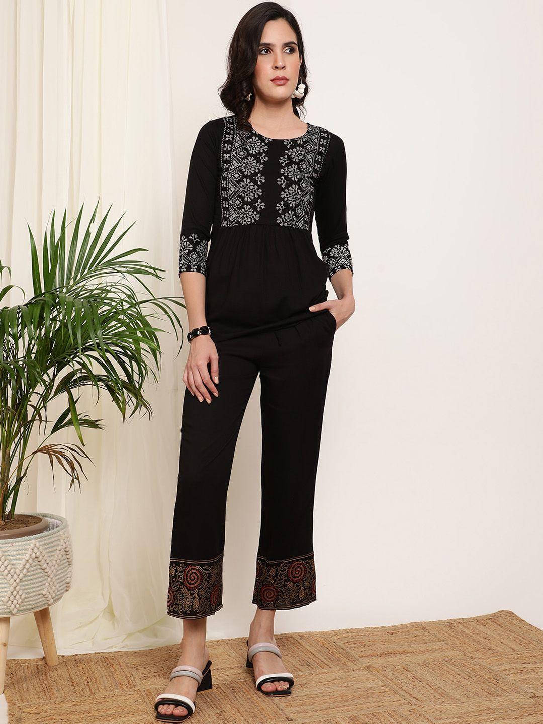 daevish printed top with trouser co-ords