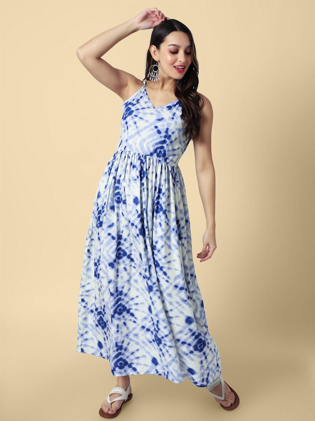 daevish tie and dyed maxi a-line dress