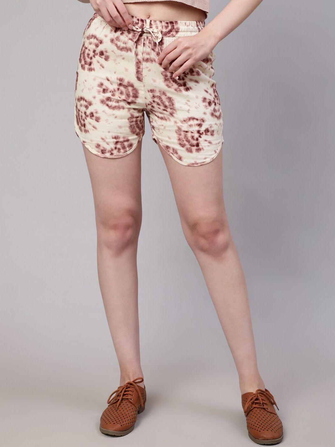 daevish women abstract printed regular shorts