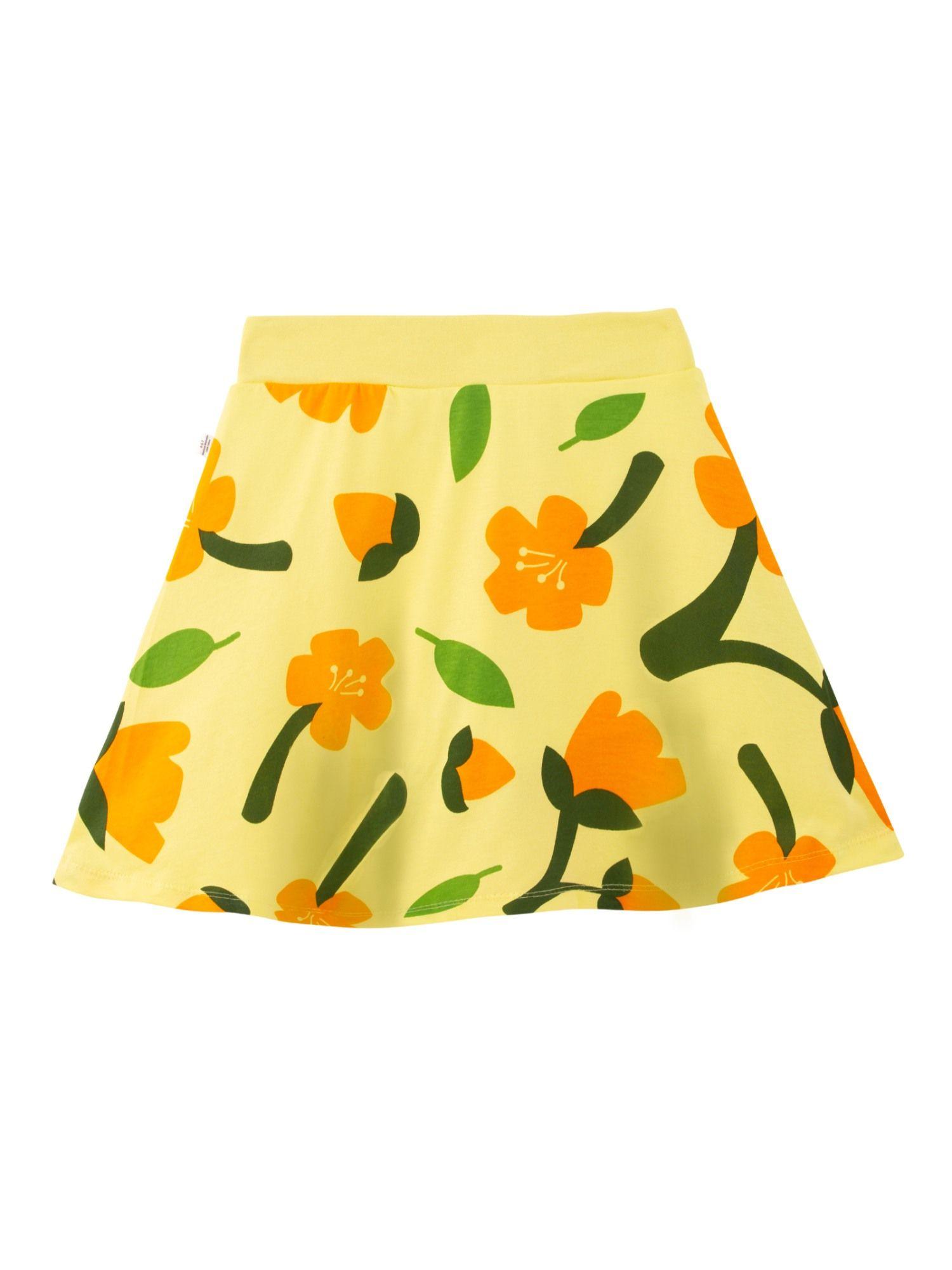 daffodils skater skirt with inbuilt shorties