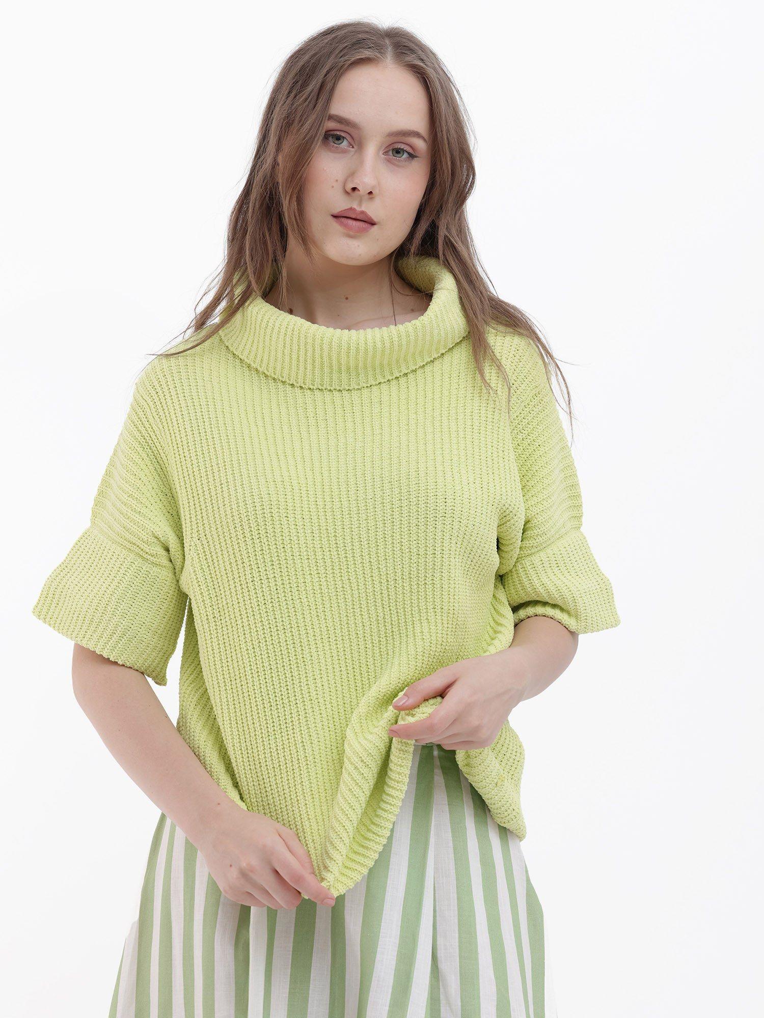 daffy 1 fluorescent yellow polyester sweater