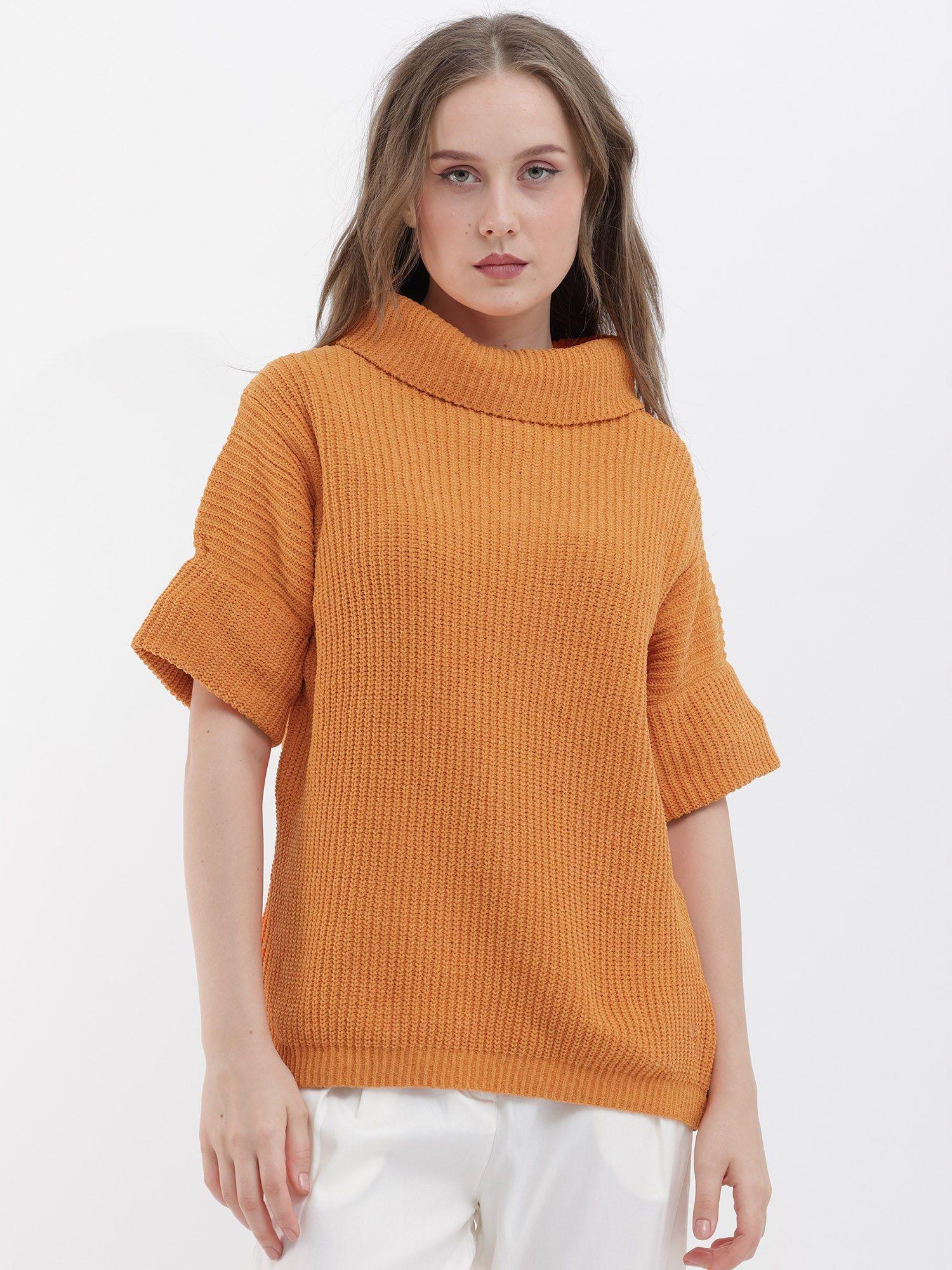 daffy 1 primary orange polyester sweater