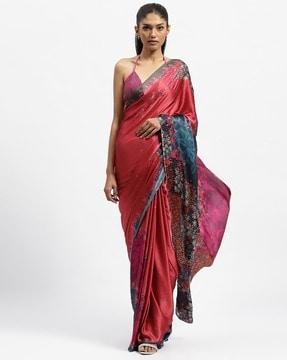 dahlia dreams embellished saree