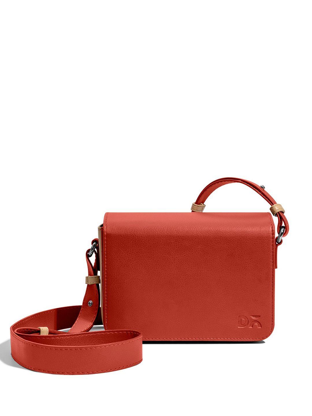 dailyobjects leather small structured sling bag