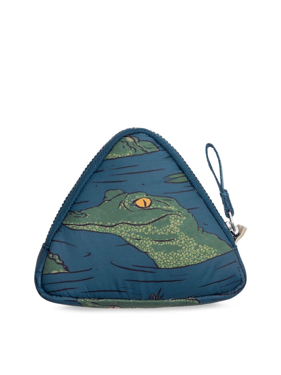 dailyobjects alligator printed water-repellent triangle pouch