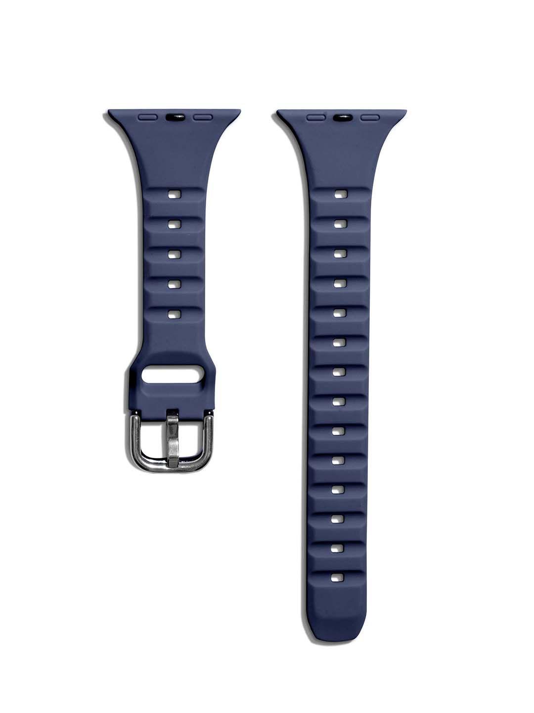 dailyobjects blue ribbed silicone apple watch straps