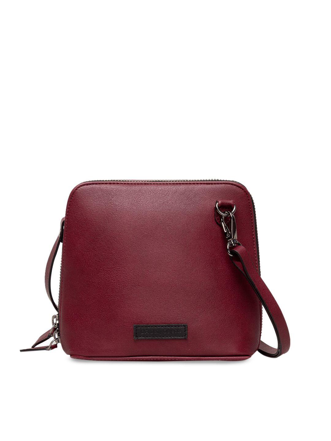 dailyobjects burgundy solid sling bag