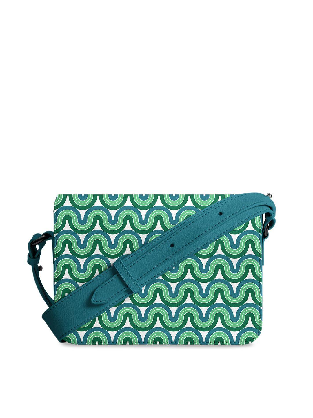 dailyobjects multicoloured printed pu structured sling bag