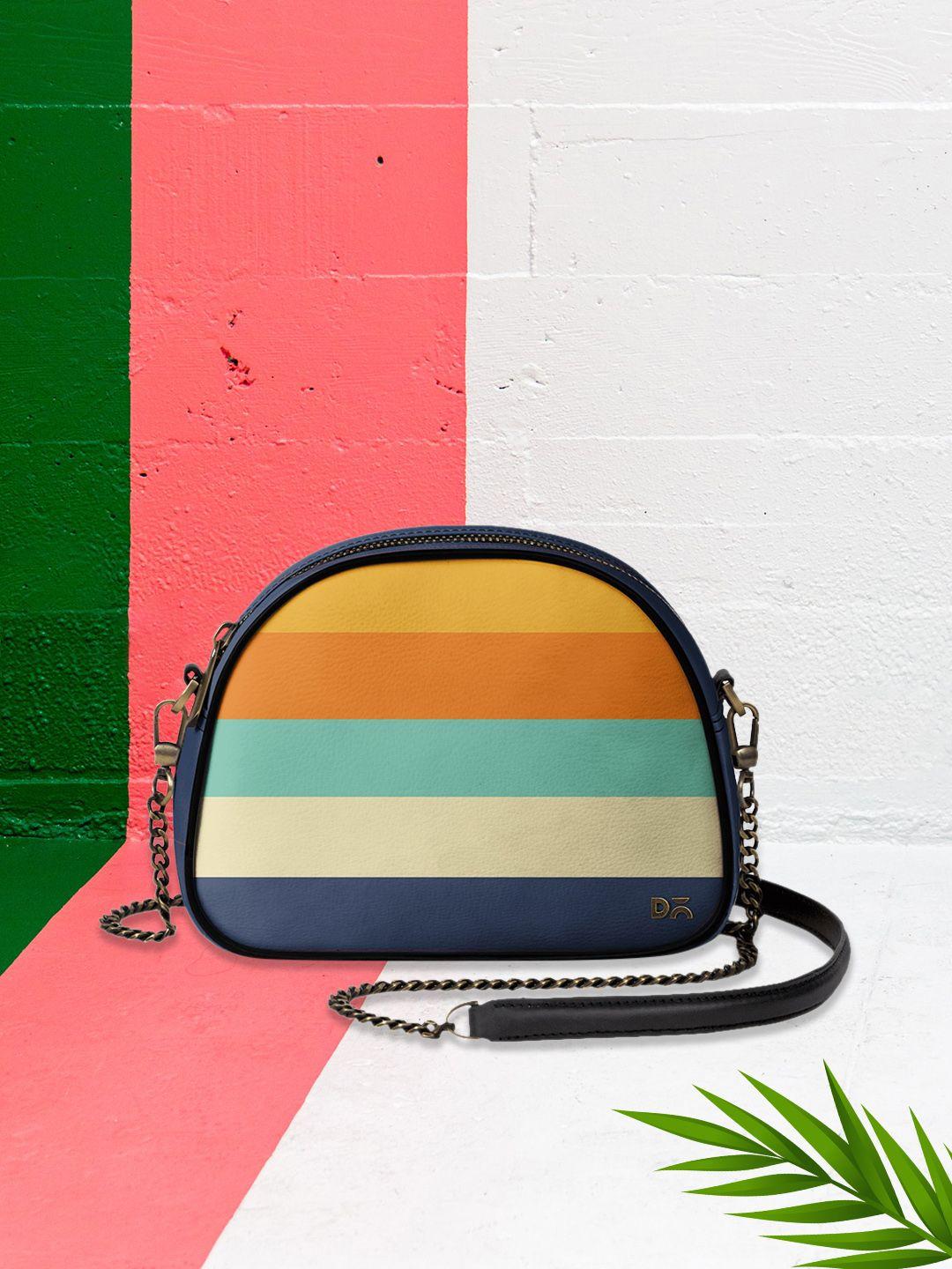 dailyobjects multicoloured striped sling bag