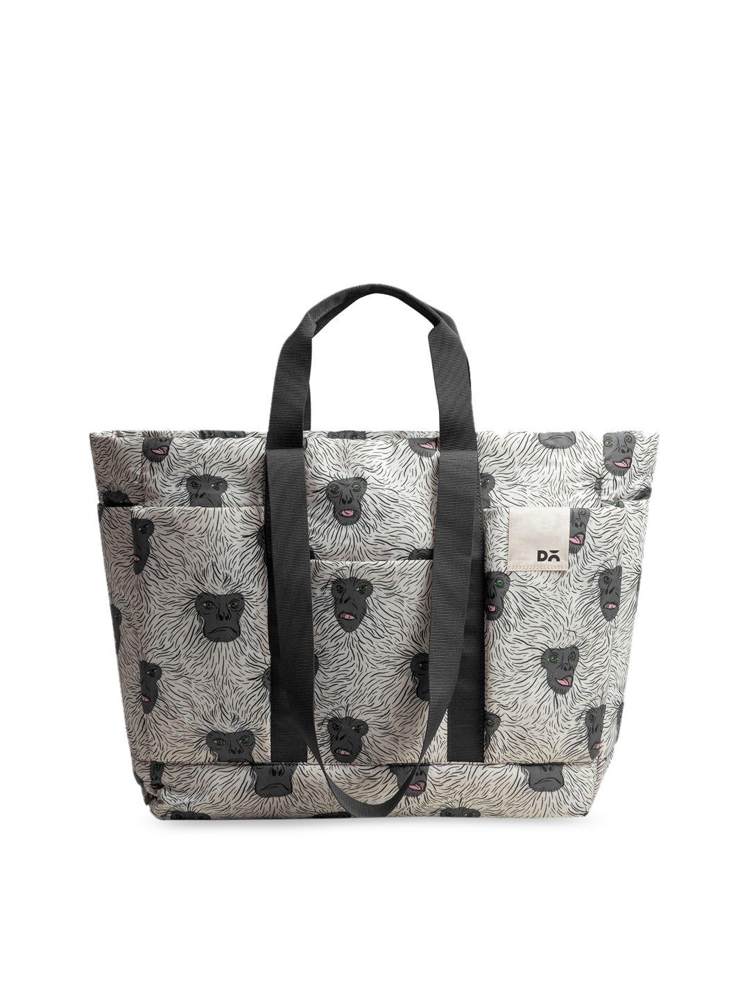 dailyobjects printed structured tote bag with quilted