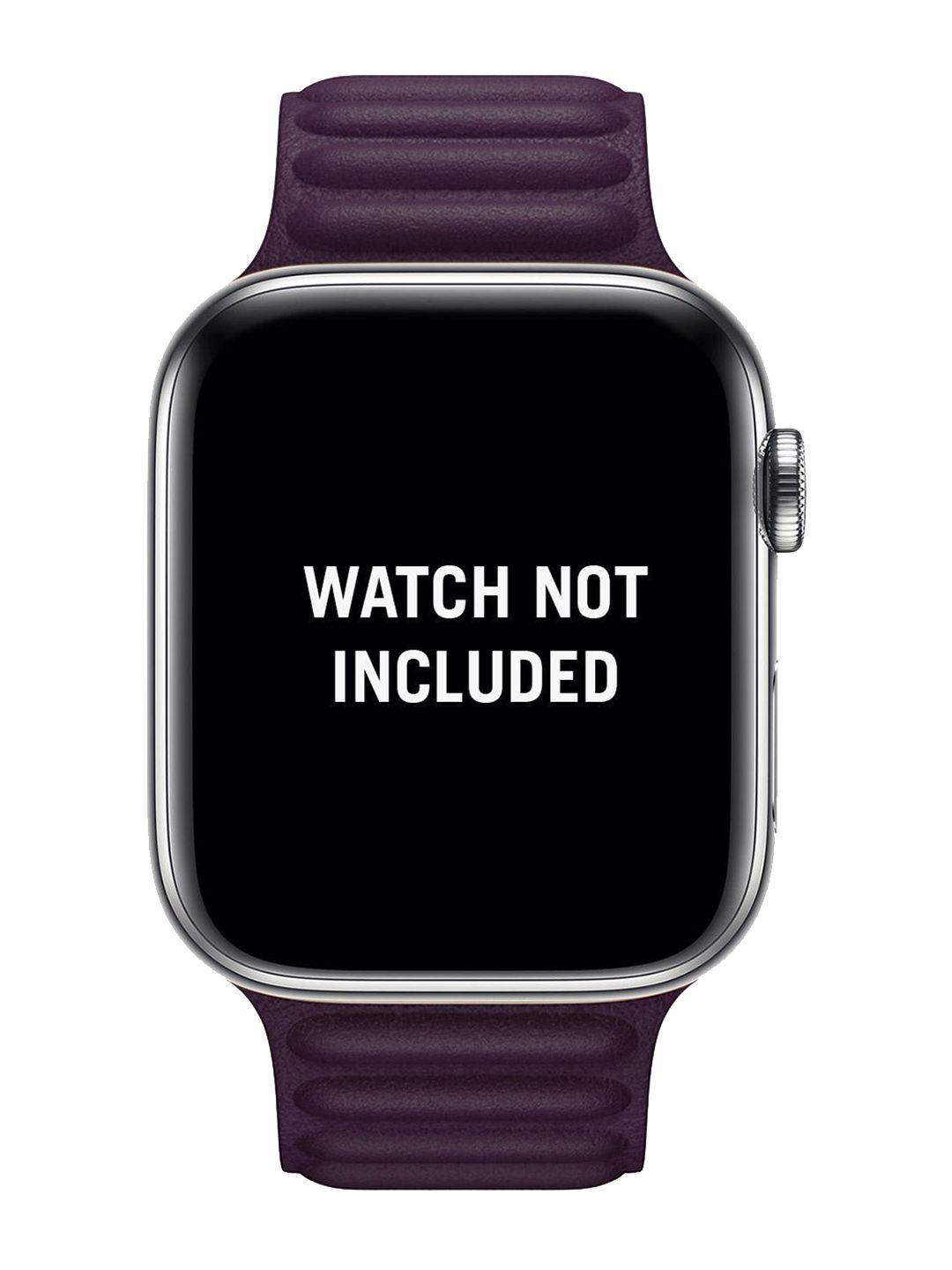 dailyobjects purple & black leather apple watch straps