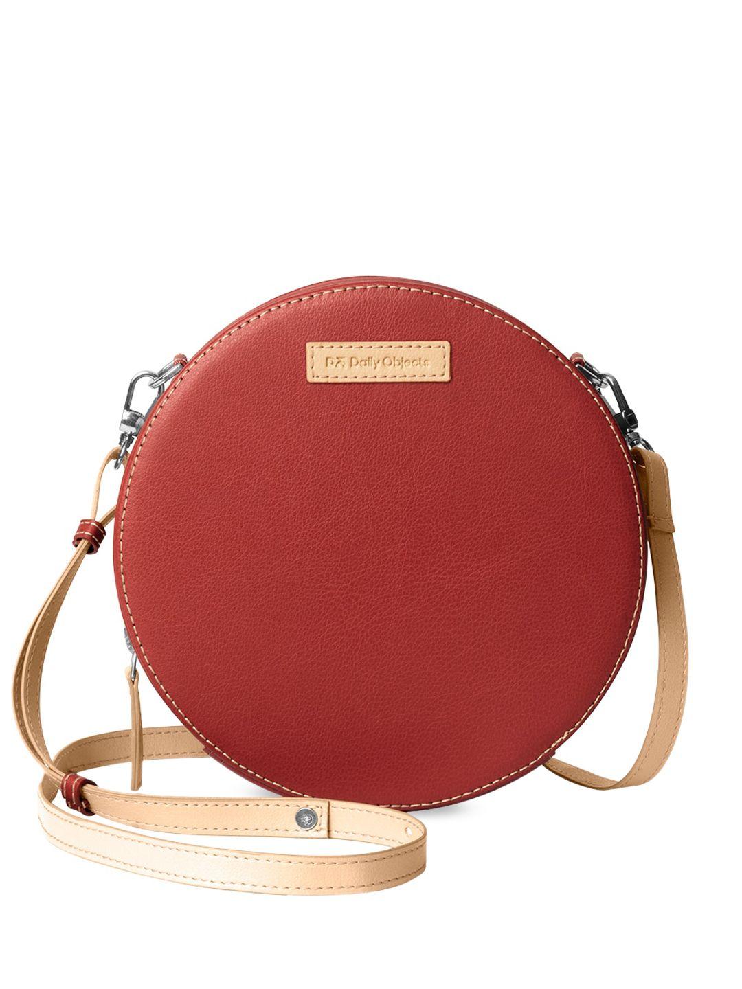 dailyobjects red pu structured sling bag